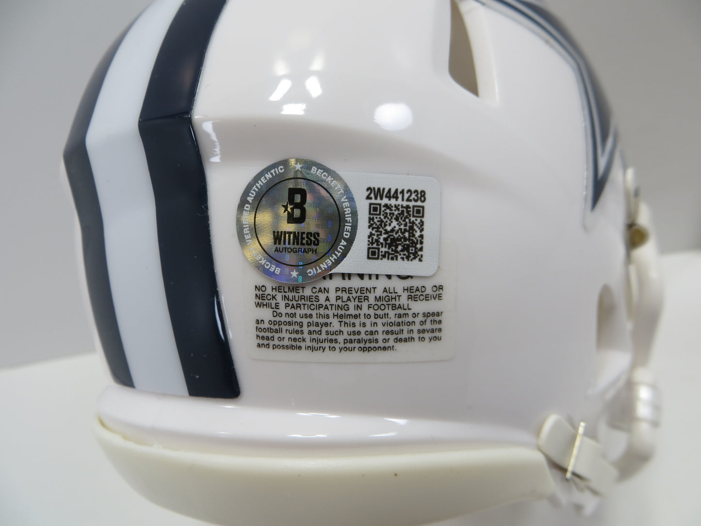 JAYDON BLUE SIGNED DALLAS COWBOYS ALT MINI HELMET UT BAS COA