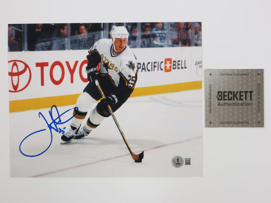 JOE NIEUWENDYK DALLAS STARS SIGNED 8x10 PHOTO WHITE JERSEY BAS