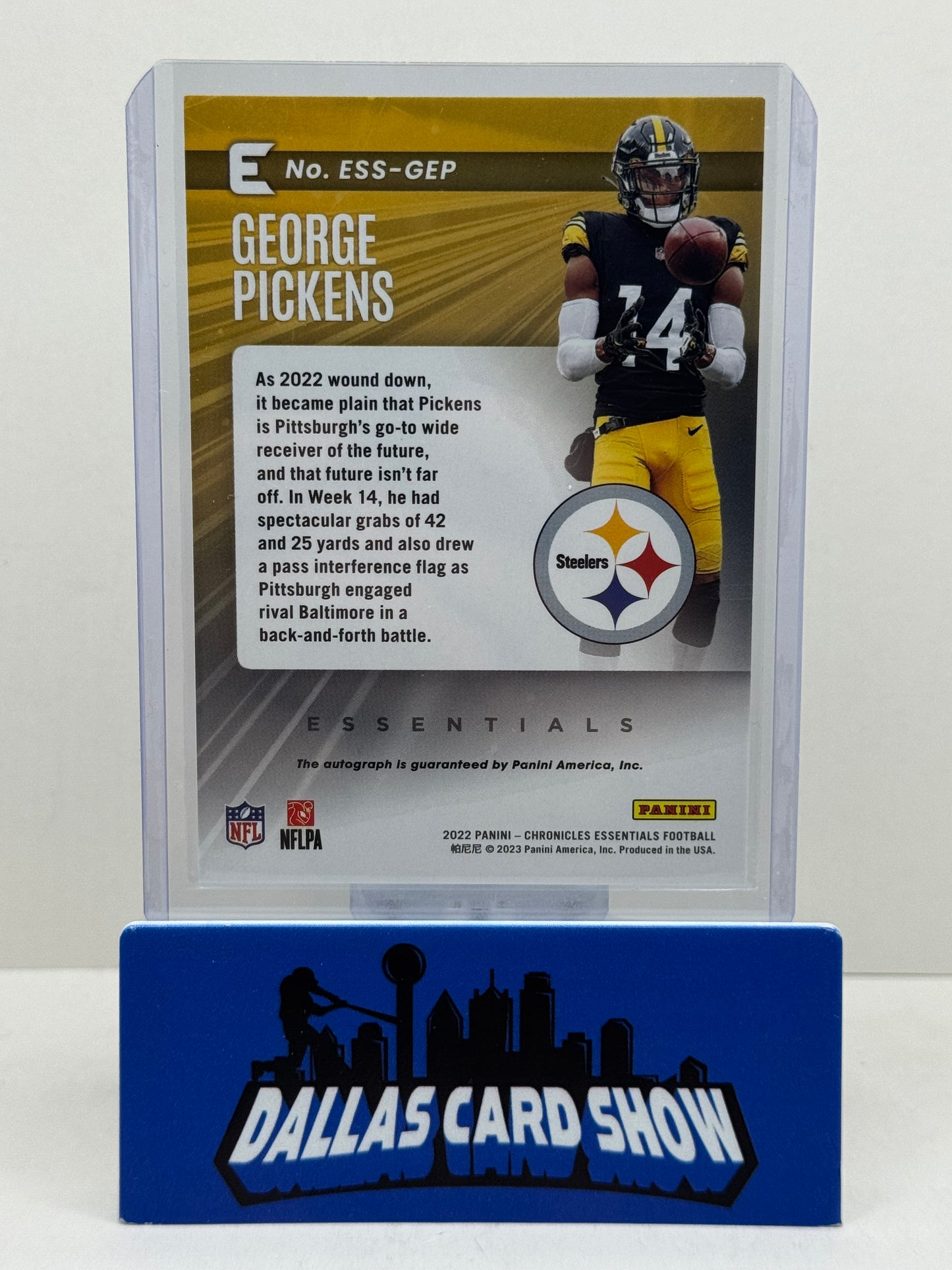 2022 Panini Chronicles George Pickens Essential Rookie Autograph /99 Cowboys