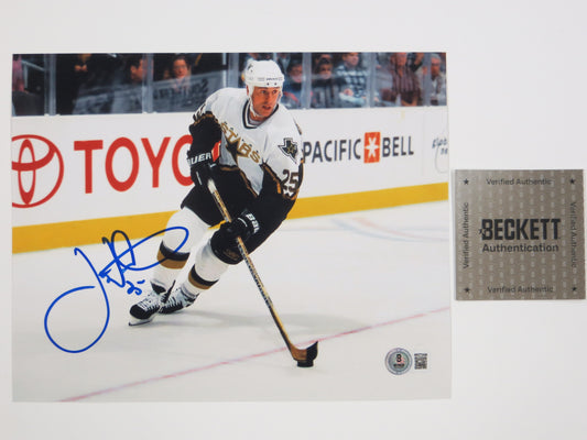 JOE NIEUWENDYK DALLAS STARS SIGNED 8x10 PHOTO WHITE JERSEY BAS