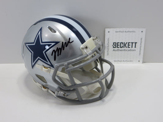 JAYDON BLUE SIGNED DALLAS COWBOYS MINI HELMET UT BAS COA