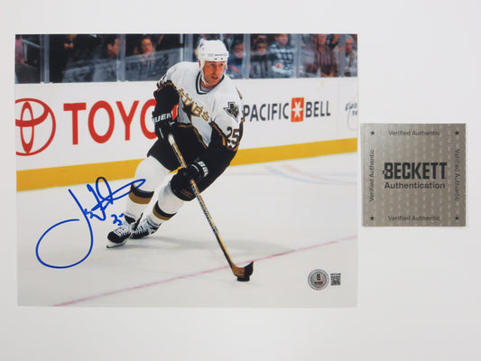 JOE NIEUWENDYK DALLAS STARS SIGNED 8x10 PHOTO WHITE JERSEY BAS
