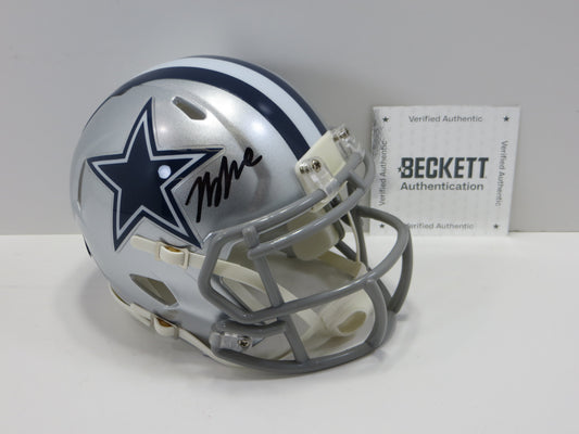 JAYDON BLUE SIGNED DALLAS COWBOYS MINI HELMET UT BAS COA