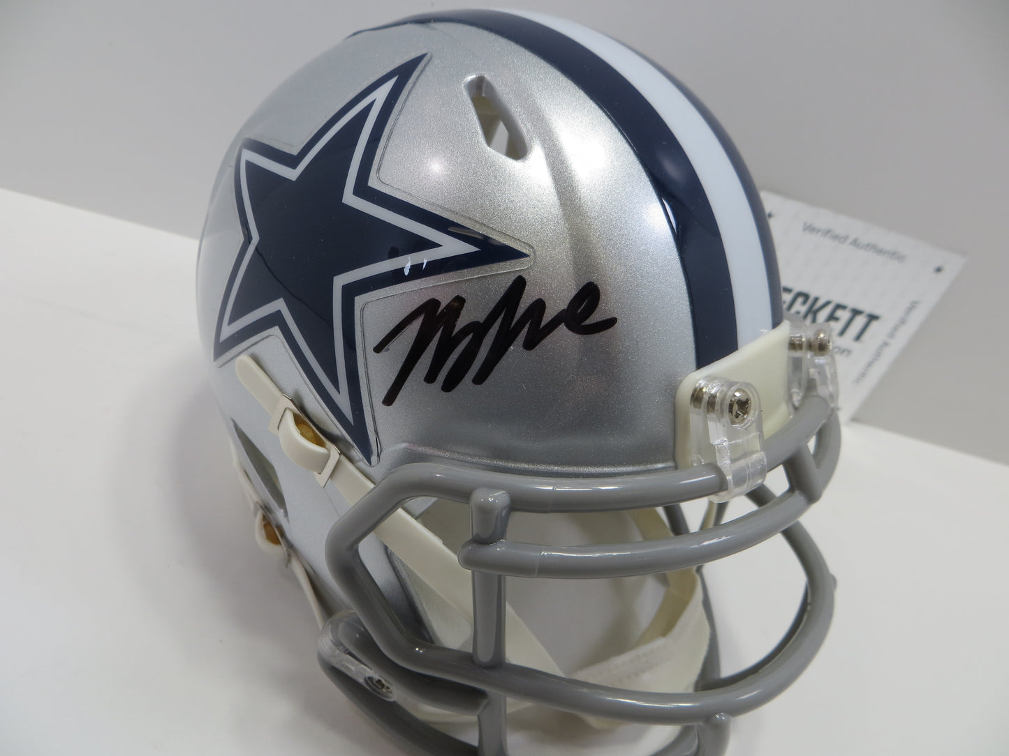 JAYDON BLUE SIGNED DALLAS COWBOYS MINI HELMET UT BAS COA