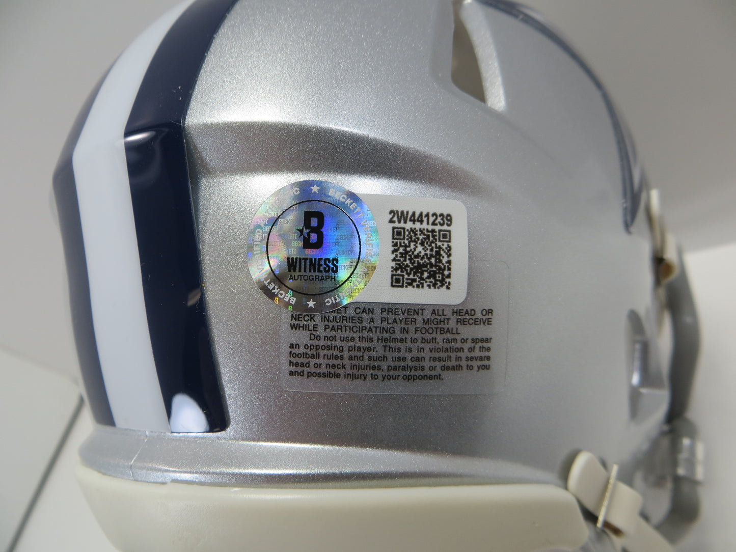 JAYDON BLUE SIGNED DALLAS COWBOYS MINI HELMET UT BAS COA