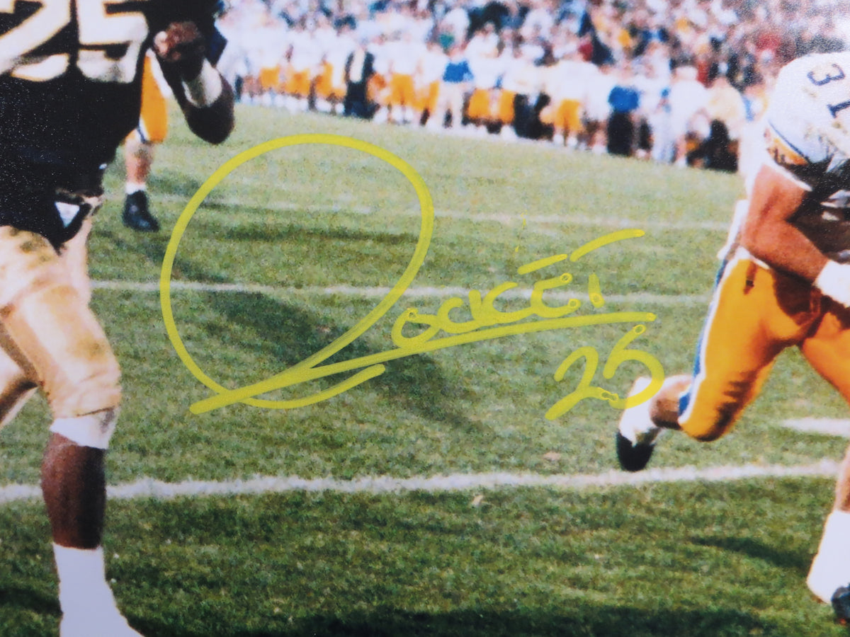 ROCKET ISMAIL NOTRE DAME SIGNED 8x10 PHOTO Touchdown Yellow BAS