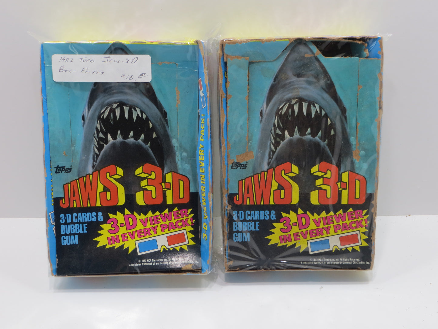 TOPPS JAWS 3-D EMPTY BOX Lot of 2 BOXES