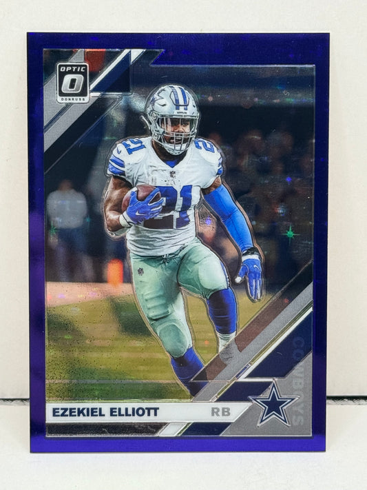2019 Donruss Optic Ezekiel Elliott Purple Pandora #/25 #28