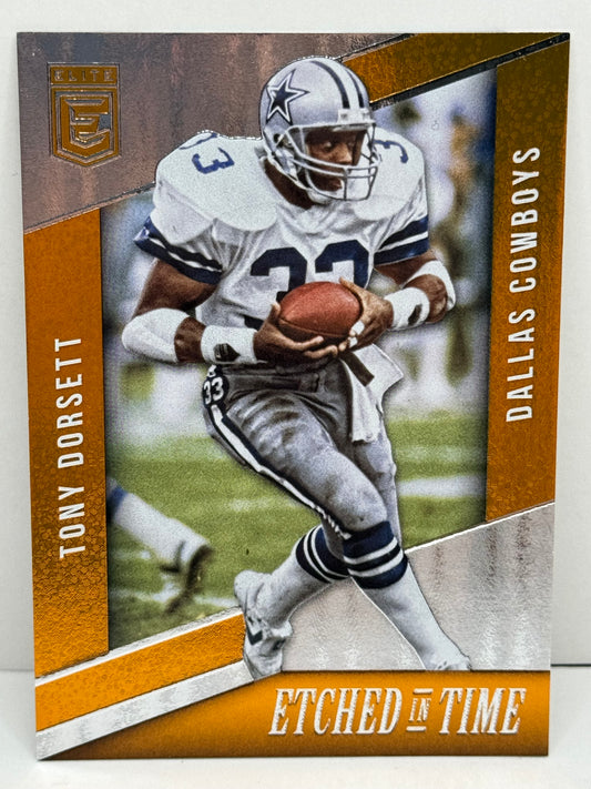 2016 Donruss Elite Tony Dorsett Etched In Time #/25 #ET-DO