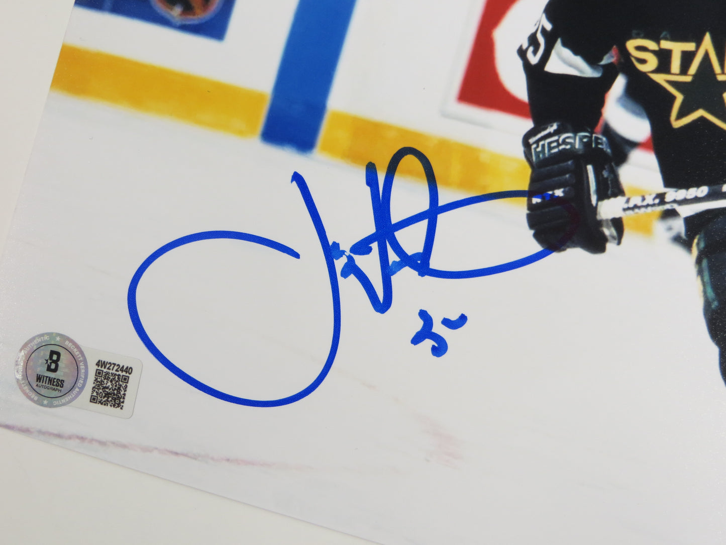JOE NIEUWENDYK DALLAS STARS SIGNED 8x10 PHOTO BLACK JERSEY BAS