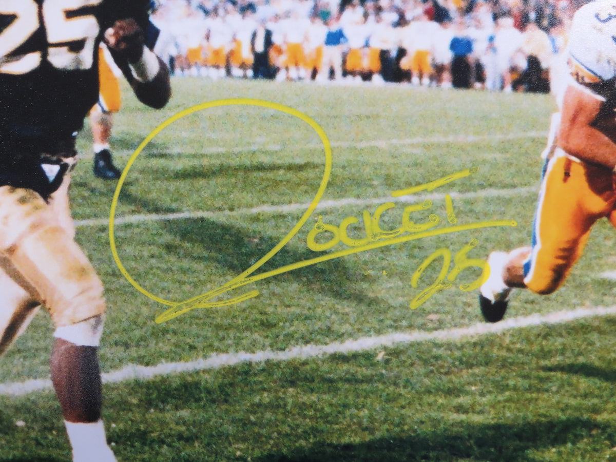 ROCKET ISMAIL NOTRE DAME SIGNED 8x10 PHOTO Touchdown Yellow BAS