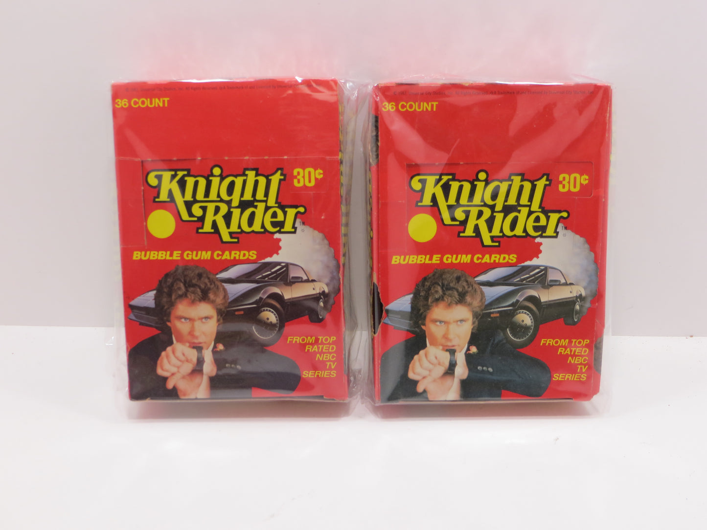 1982 TOPPS KNIGHT RIDER EMPTY BOX Lot of 2 BOXES