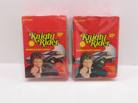 1982 TOPPS KNIGHT RIDER EMPTY BOX Lot of 2 BOXES