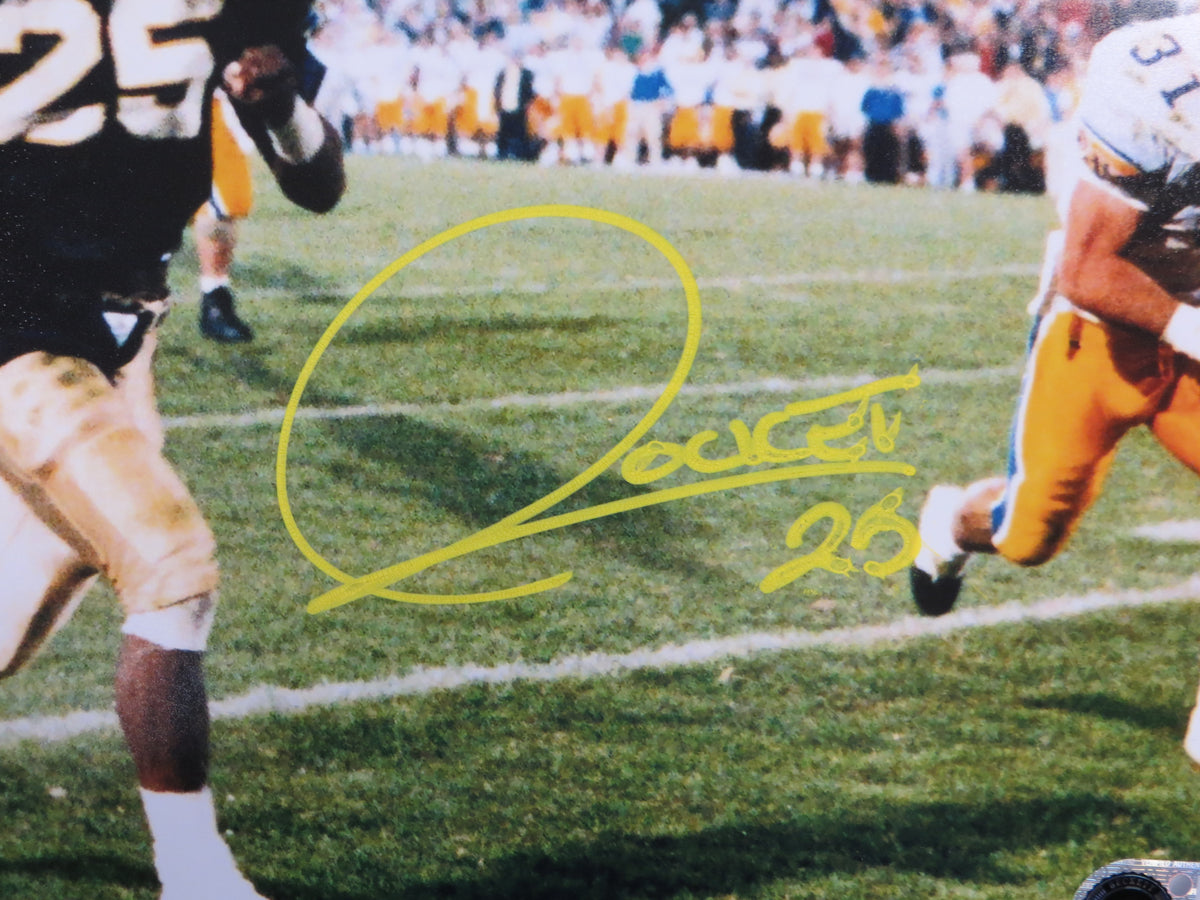 ROCKET ISMAIL NOTRE DAME SIGNED 8x10 PHOTO Touchdown Yellow BAS