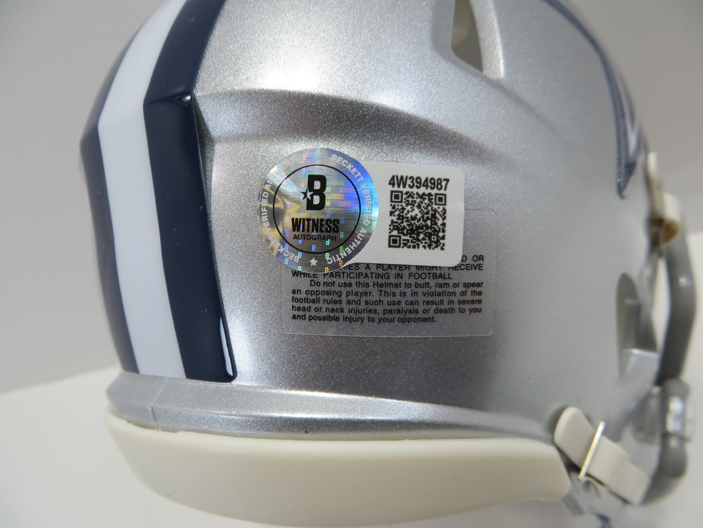 BARRY SWITZER SIGNED DALLAS COWBOYS MINI HELMET w/XXX Sooners BAS