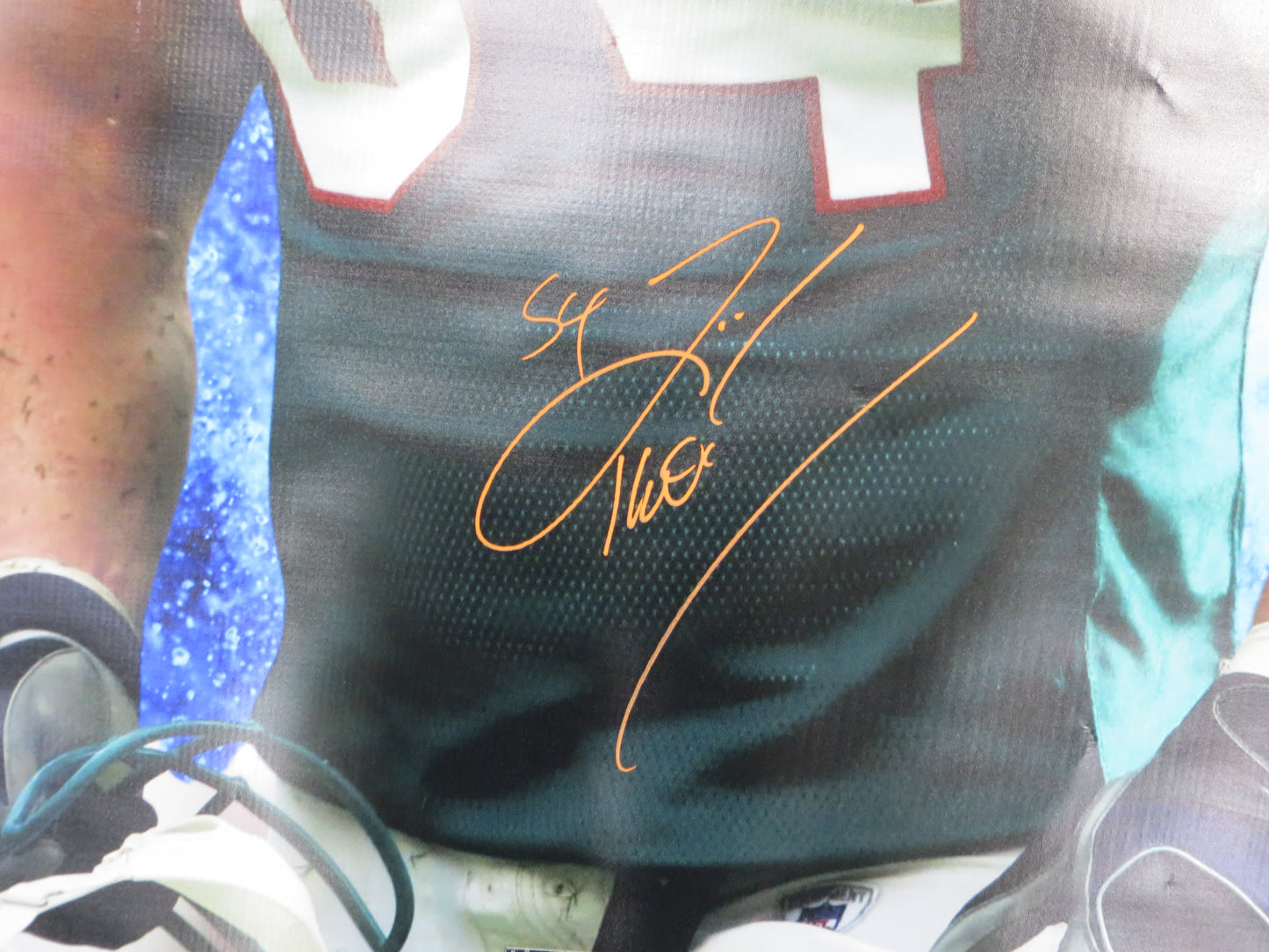 ZACH THOMAS SIGNED Texas Tech Dolphins Dallas Card Show 36x60 VINYL BANNER BAS