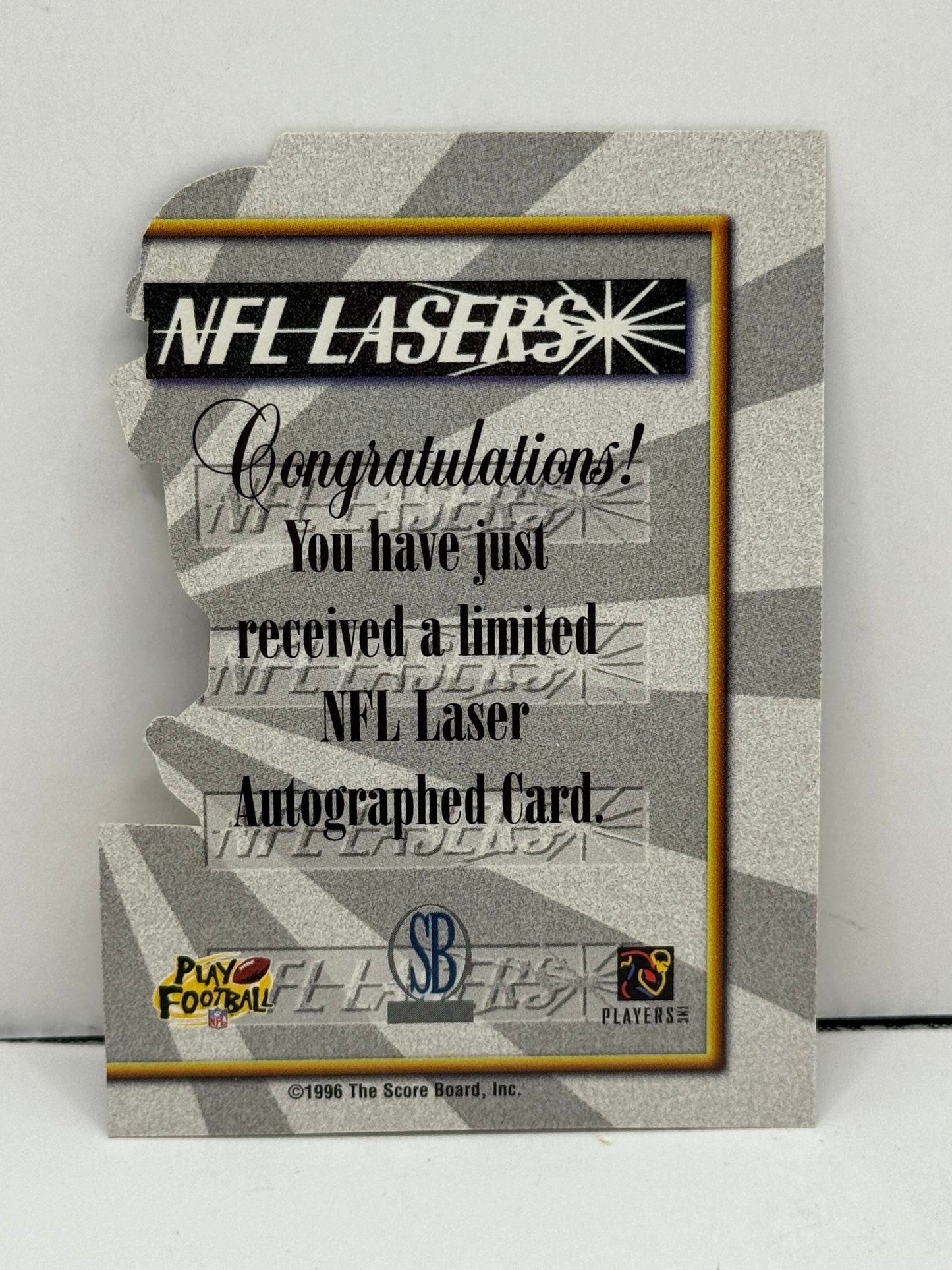1996 Scoreboard Marshall Faulk Auto Laser Images #/100