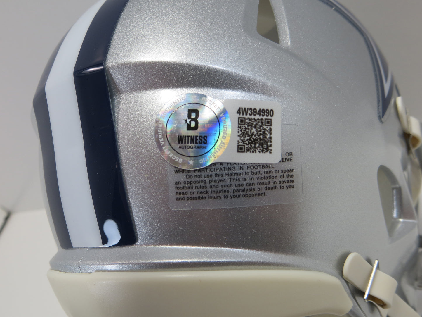 BARRY SWITZER SIGNED DALLAS COWBOYS MINI HELMET w/XXX Sooners BAS