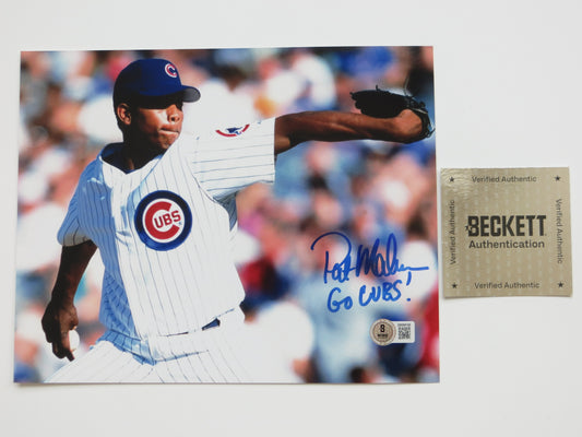 PAT PATRICK MAHOMES SR Chicago Cubs SIGNED 8x10 PHOTO w/GO CUBS! BAS