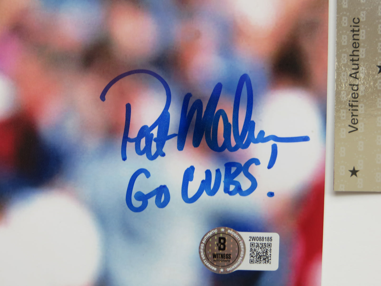 PAT PATRICK MAHOMES SR Chicago Cubs SIGNED 8x10 PHOTO w/GO CUBS! BAS