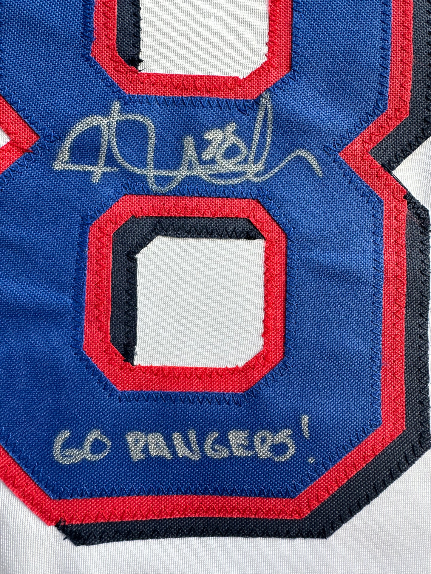 KEVIN MENCH TEXAS RANGERS SIGNED JERSEY w/GO RANGERS! BAS COA