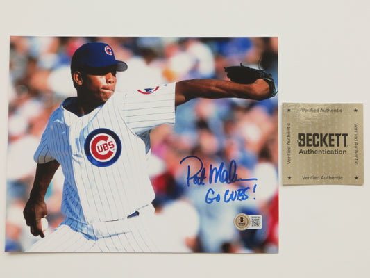 PAT PATRICK MAHOMES SR Chicago Cubs SIGNED 8x10 PHOTO w/GO CUBS! BAS