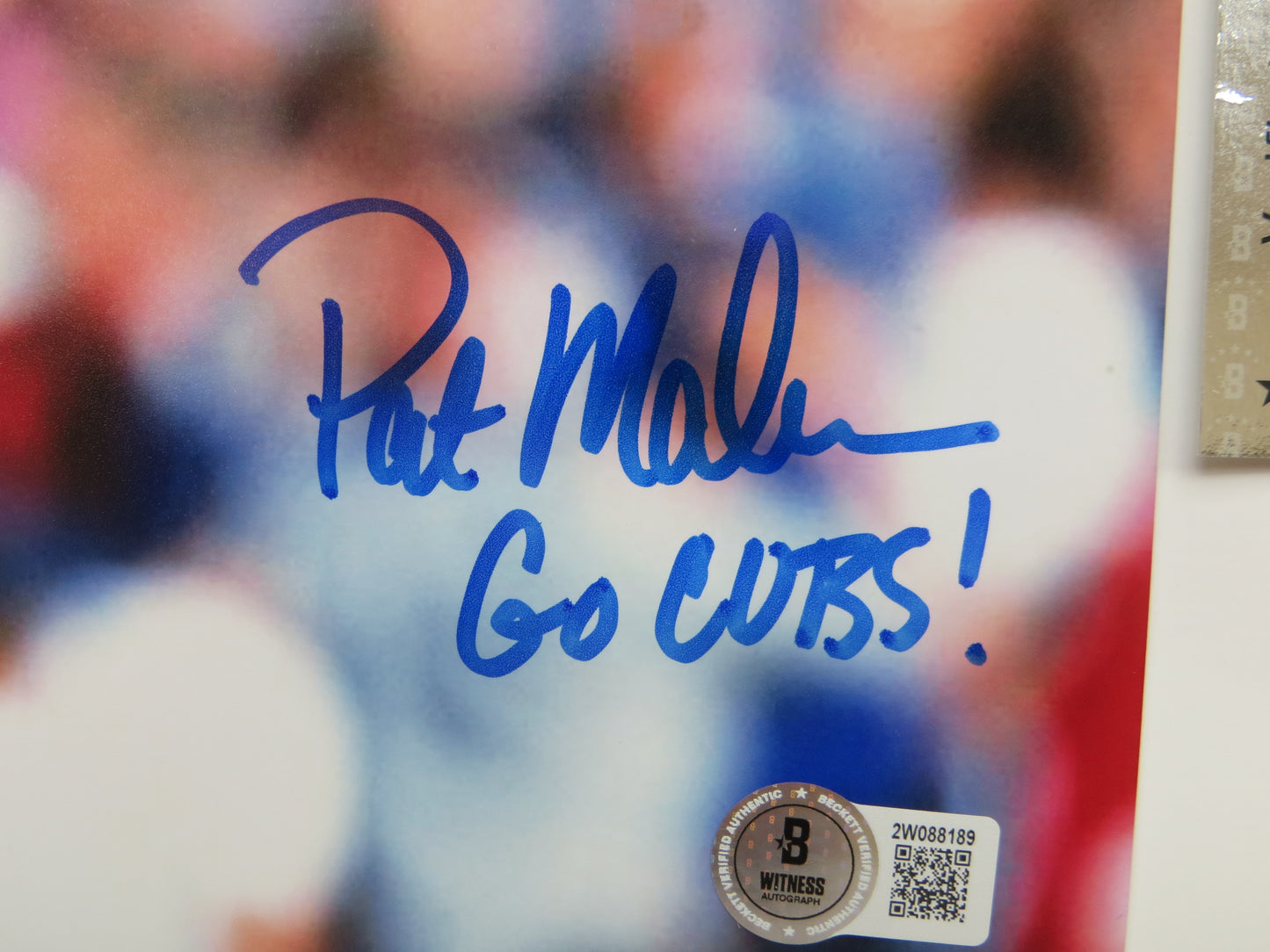 PAT PATRICK MAHOMES SR Chicago Cubs SIGNED 8x10 PHOTO w/GO CUBS! BAS