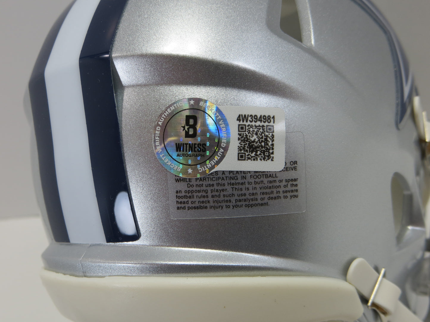 BARRY SWITZER SIGNED DALLAS COWBOYS MINI HELMET w/XXX Sooners BAS