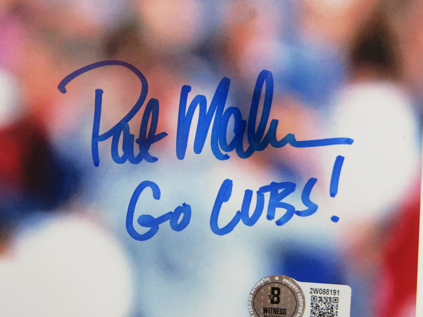 PAT PATRICK MAHOMES SR Chicago Cubs SIGNED 8x10 PHOTO w/GO CUBS! BAS