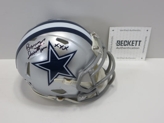 BARRY SWITZER SIGNED DALLAS COWBOYS MINI HELMET w/XXX Oklahoma BAS