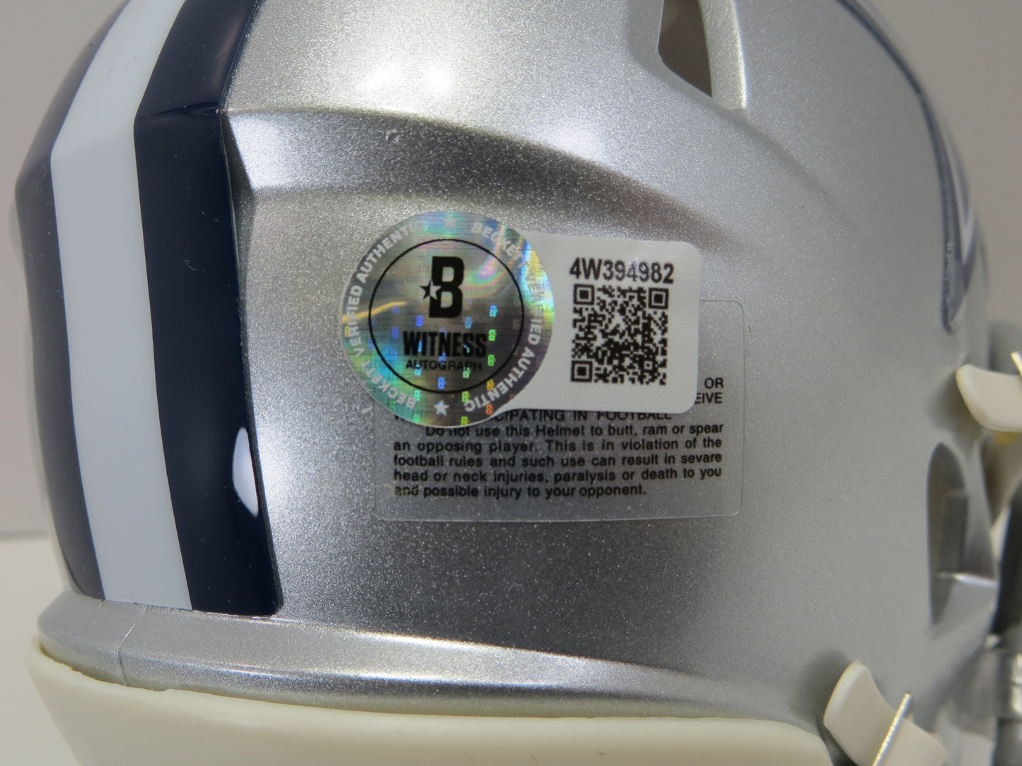 BARRY SWITZER SIGNED DALLAS COWBOYS MINI HELMET w/XXX Oklahoma BAS