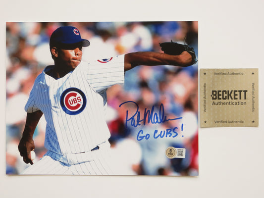 PAT PATRICK MAHOMES SR Chicago Cubs SIGNED 8x10 PHOTO w/GO CUBS! BAS
