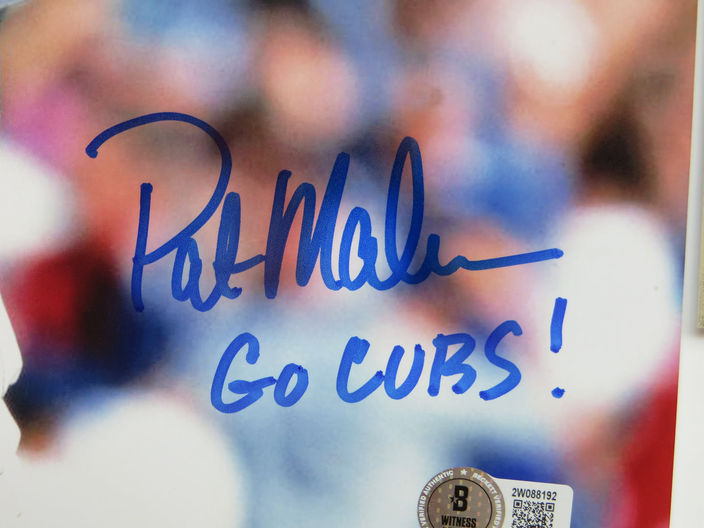 PAT PATRICK MAHOMES SR Chicago Cubs SIGNED 8x10 PHOTO w/GO CUBS! BAS
