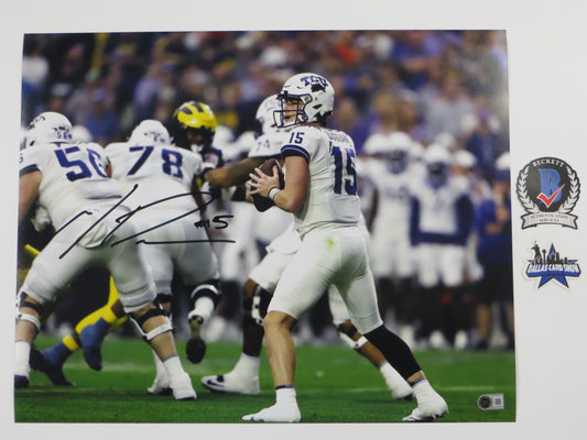 MAX DUGGAN TCU HORNED FROGS SIGNED in the Pocket 16x20 PHOTO BAS
