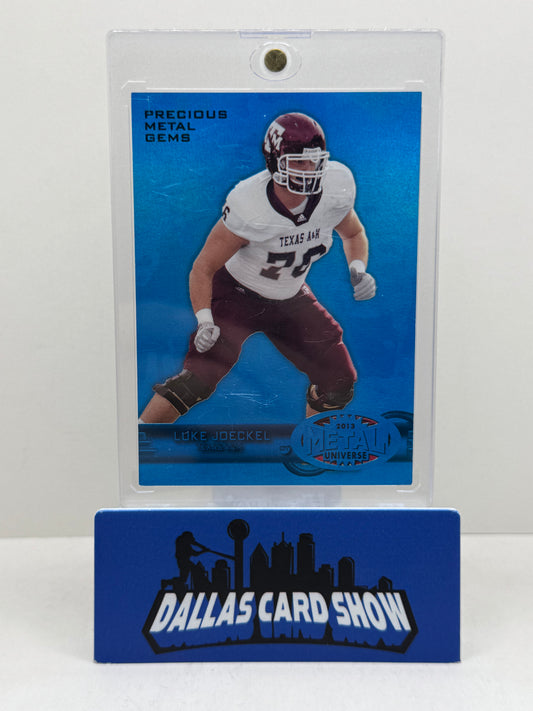 2013 Fleer Retro 1998 Universe Blue Precious Metal Gems /50 Luke Joeckel RC Texas A&M