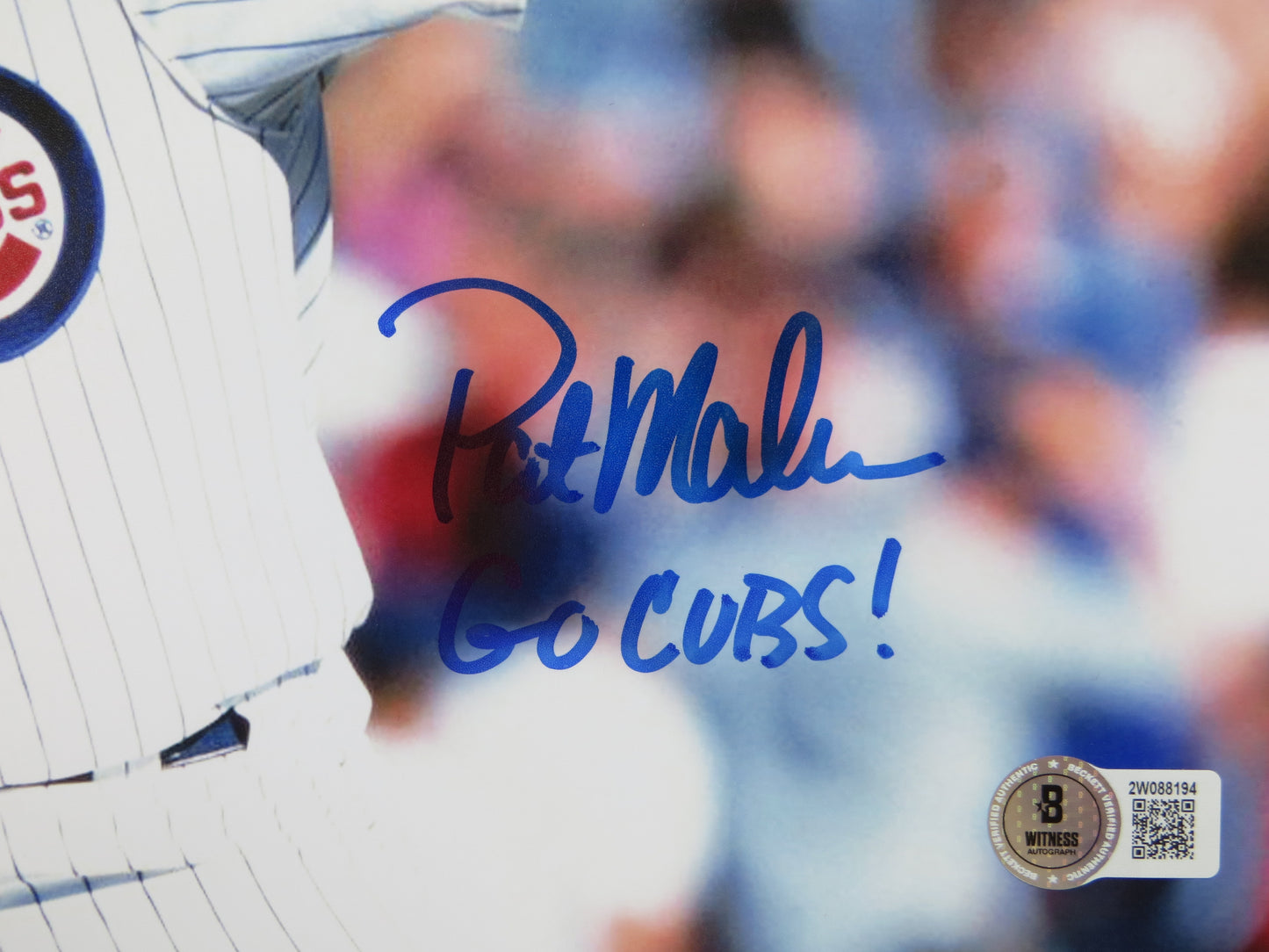 PAT PATRICK MAHOMES SR Chicago Cubs SIGNED 8x10 PHOTO w/GO CUBS! BAS