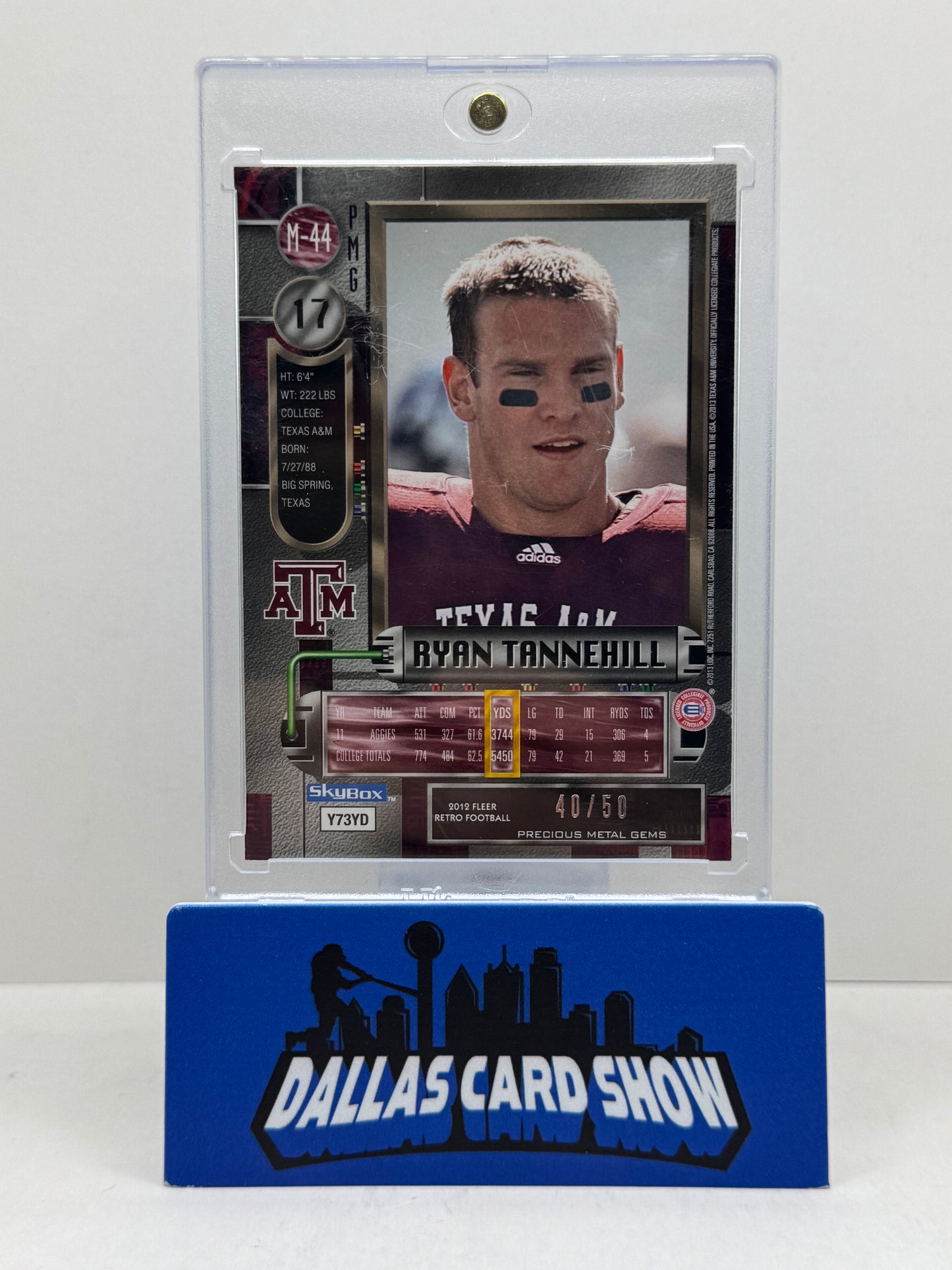 2013 Fleer Retro 1998 Universe Blue Precious Metal Gems /50 Ryan Tannehill Texas A&M