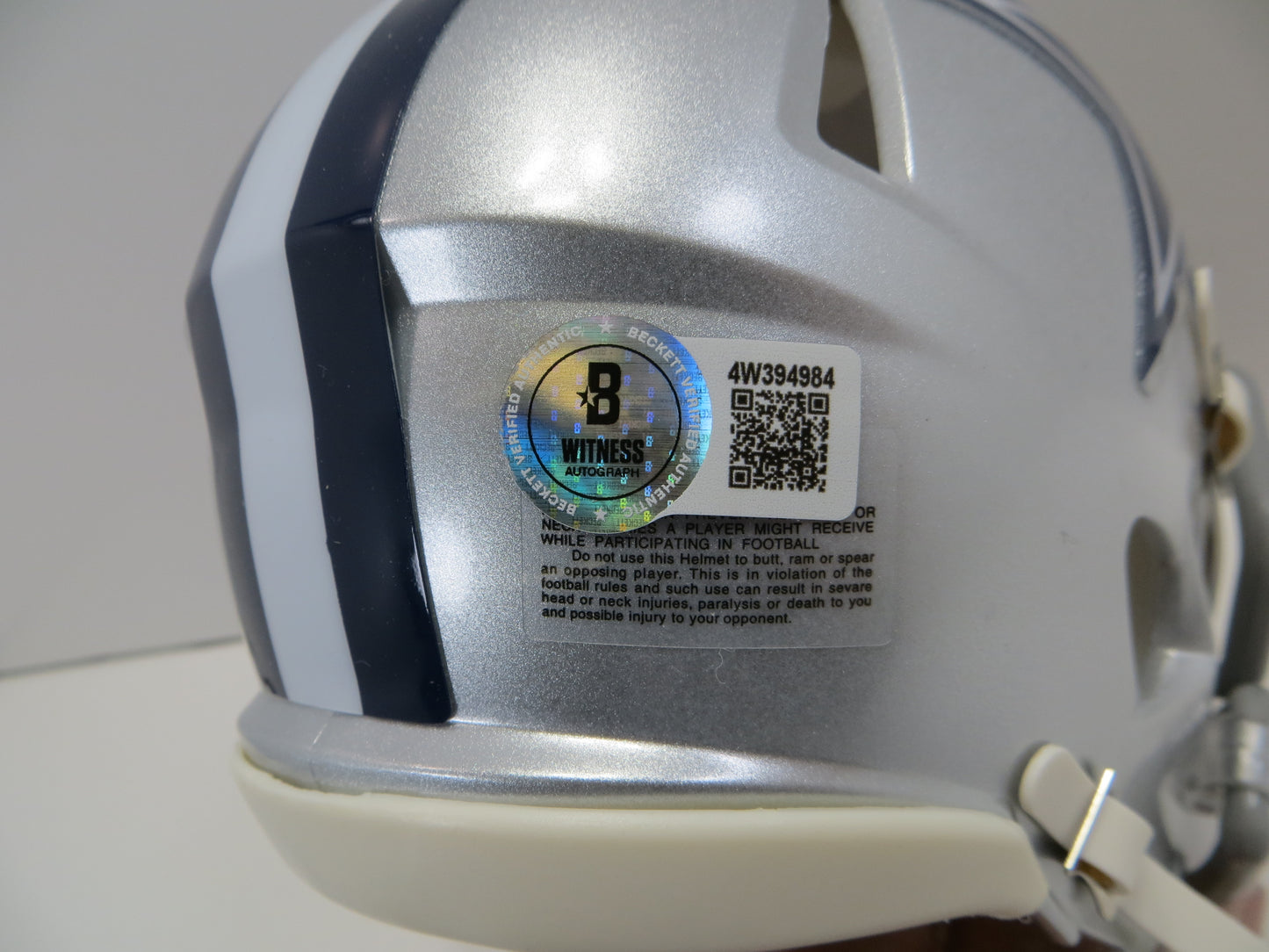 BARRY SWITZER SIGNED DALLAS COWBOYS MINI HELMET w/XXX Oklahoma BAS