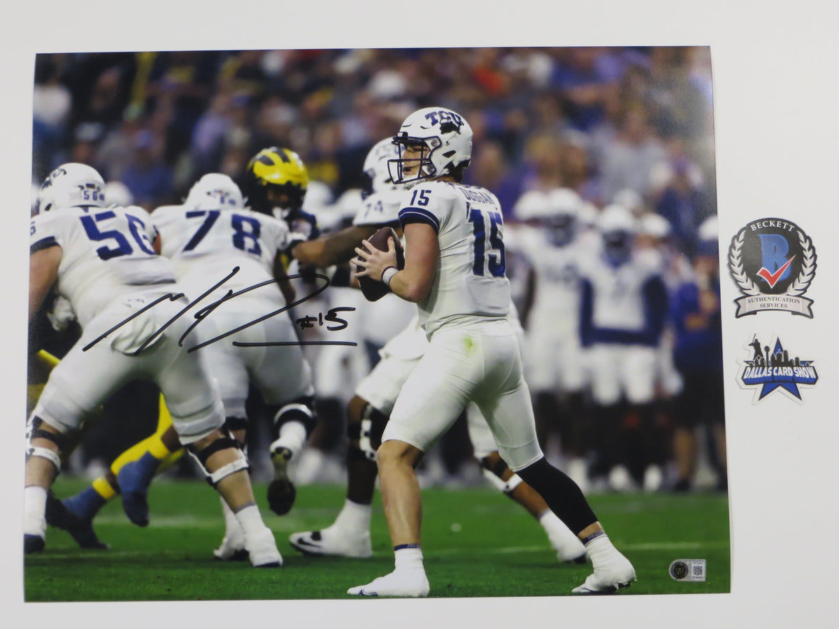 MAX DUGGAN TCU HORNED FROGS SIGNED in the Pocket 16x20 PHOTO BAS