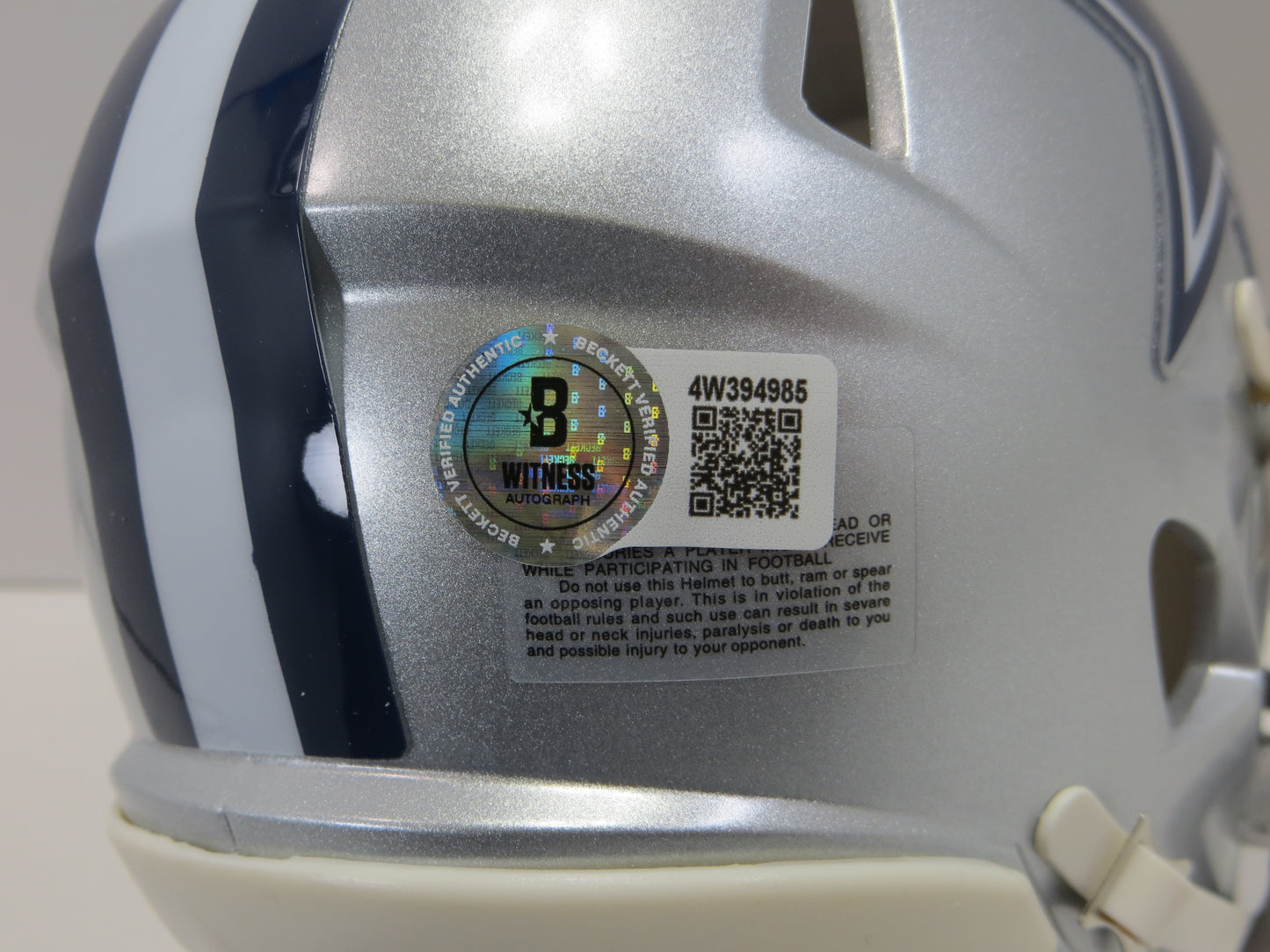 BARRY SWITZER SIGNED DALLAS COWBOYS MINI HELMET w/XXX Oklahoma BAS