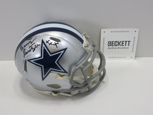 BARRY SWITZER SIGNED DALLAS COWBOYS MINI HELMET w/XXX Oklahoma BAS