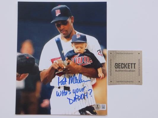 PAT PATRICK MAHOMES SR. TWINS SIGNED 8x10 PHOTO w/WHO'SYOURDADDY Chiefs BAS