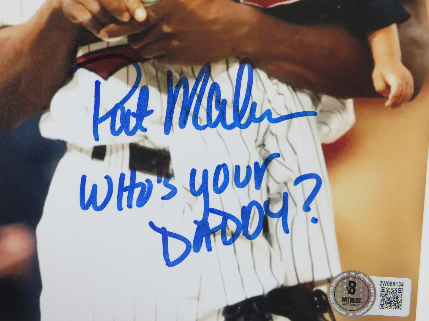 PAT PATRICK MAHOMES SR. TWINS SIGNED 8x10 PHOTO w/WHO'SYOURDADDY Chiefs BAS
