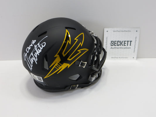 DANNY WHITE SIGNED ARIZONA STATE SUN DEVILS SIGNED MINI HELMET wGo Devils Cowboys BAS