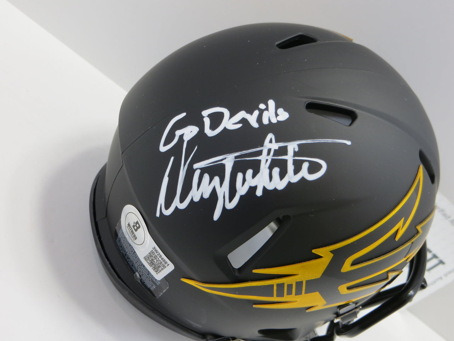 DANNY WHITE SIGNED ARIZONA STATE SUN DEVILS SIGNED MINI HELMET wGo Devils Cowboys BAS