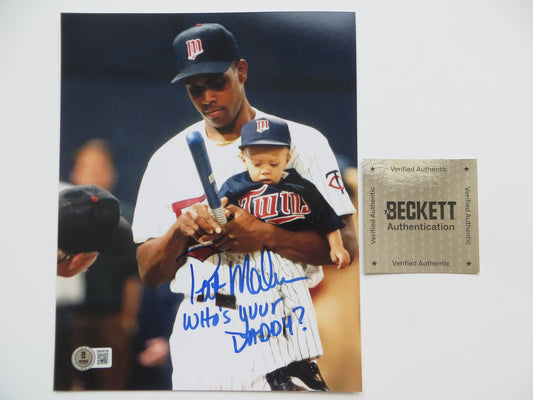 PAT PATRICK MAHOMES SR. TWINS SIGNED 8x10 PHOTO w/WHO'SYOURDADDY Chiefs BAS