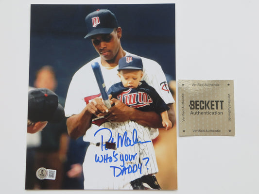 PAT PATRICK MAHOMES SR. TWINS SIGNED 8x10 PHOTO w/WHO'SYOURDADDY Chiefs BAS
