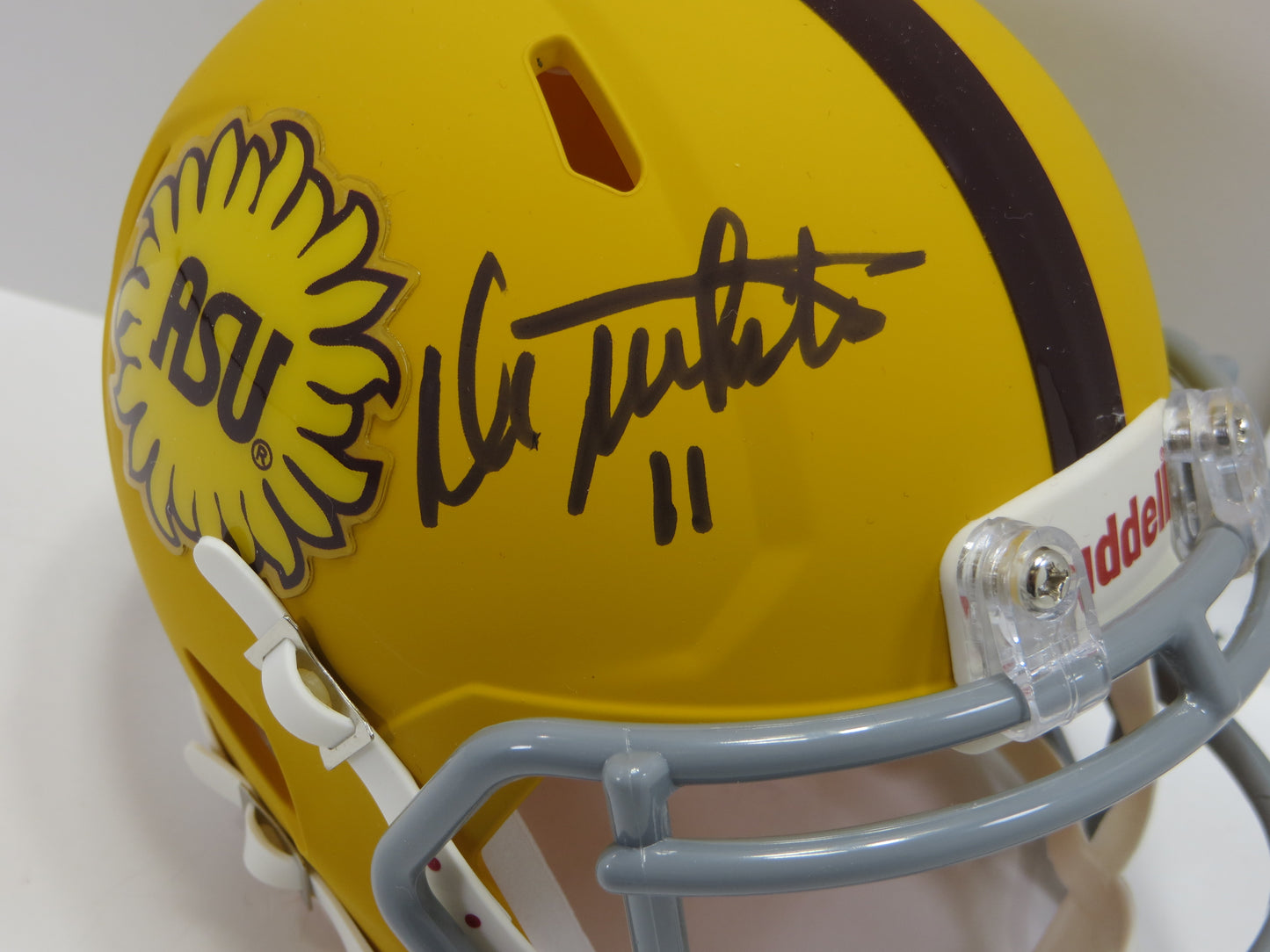 DANNY WHITE SIGNED ASU SUN DEVILS SIGNED Sunflower MINI HELMET BAS