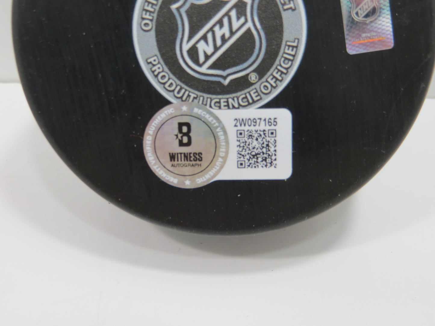 MIKE MODANO DALLAS STARS SIGNED HOCKEY PUCK Minn North Stars Red Wings BAS