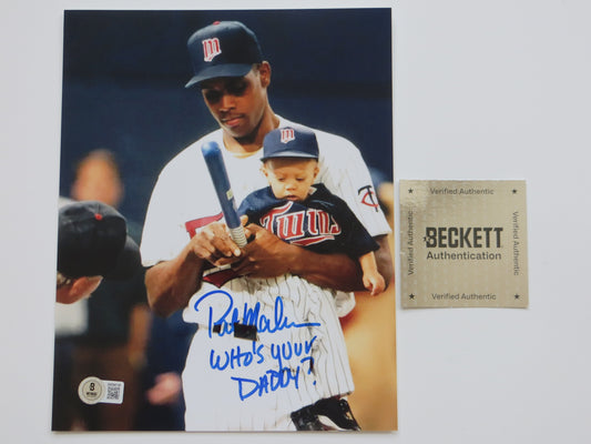 PAT PATRICK MAHOMES SR. TWINS SIGNED 8x10 PHOTO w/WHO'SYOURDADDY Chiefs BAS